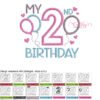 My 2nd Birthday Hearts Applique Stitch Map 72
