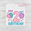 My 2nd Birthday with Hearts Applique 600