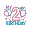 My 2nd Birthday with Hearts Applique Design