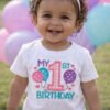 My First Birthday Balloons and Hearts Applique lifestyle pic logo