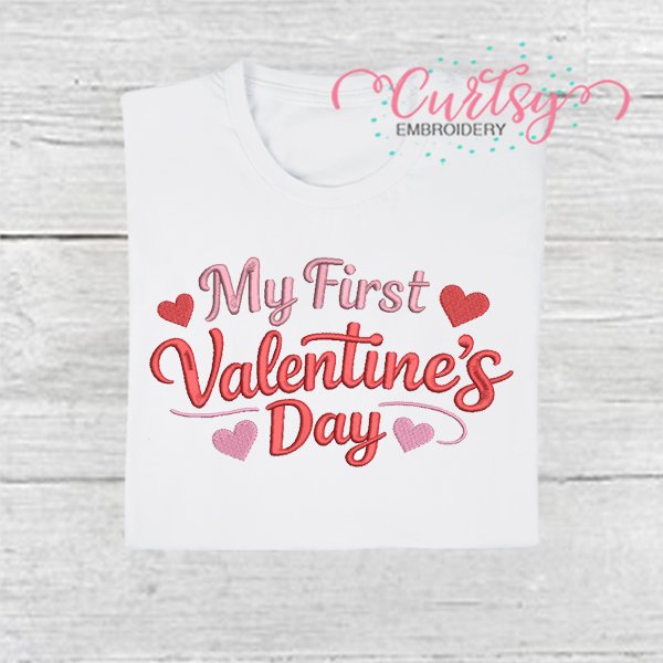 My First Valentines Day Embroidery File