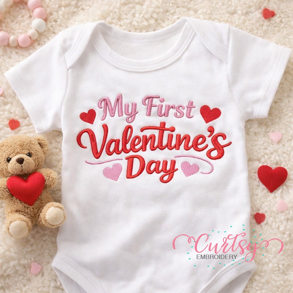 My First Valentines Day Embroidery Lifestyle Pic 1 lol