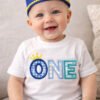 ONE Crown Applique in hoop with logo