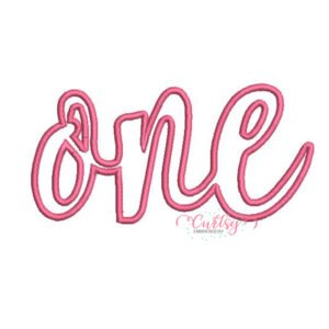 One Script Applique Design