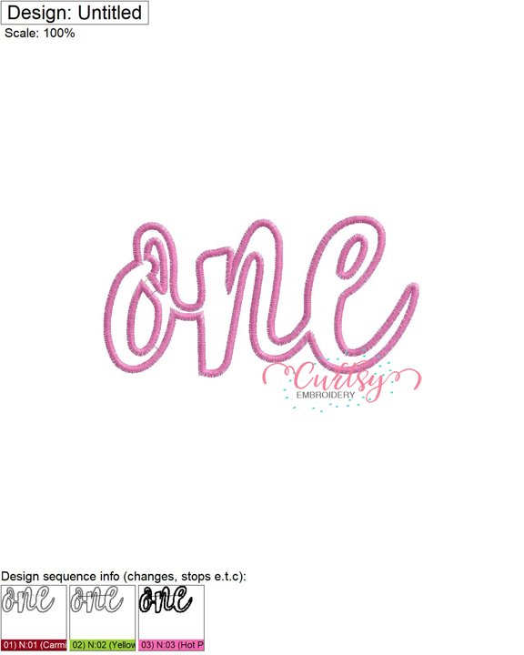 One Script Applique Stitch Map 72 One Script Applique Stitch Map 72