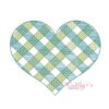 Plaid Heart Applique Design logo