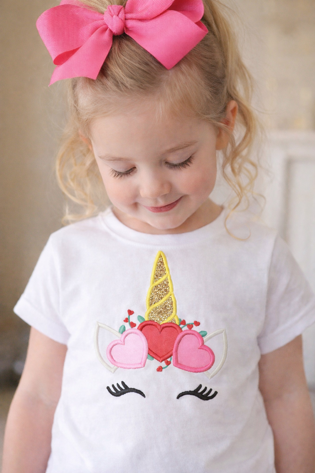 Valentine Unicorn Applique Design Lifestyle Image 1