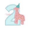 2nd Birthday Animal Cracker Applique Design