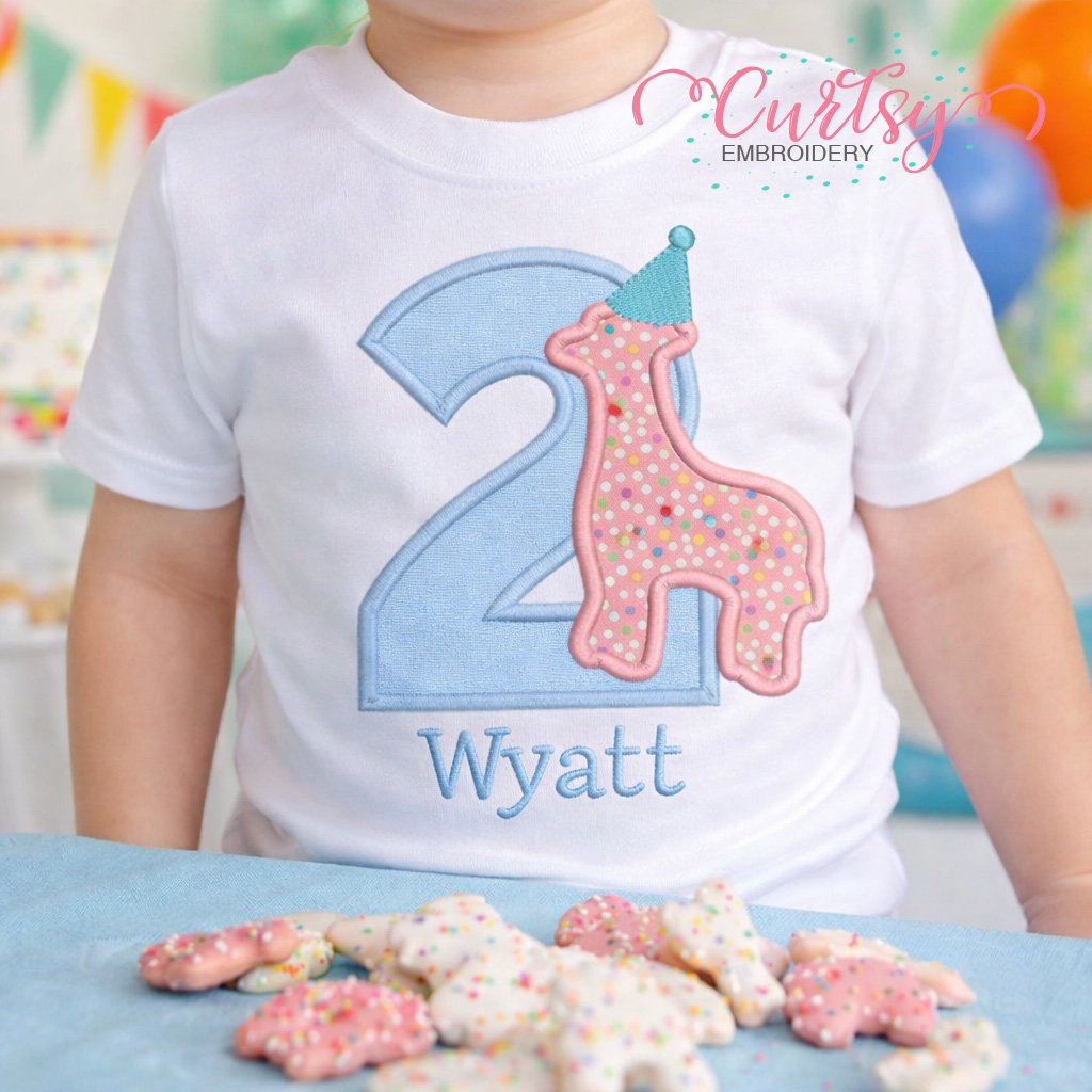 2nd Birthday Animal Cracker Applique logo 1