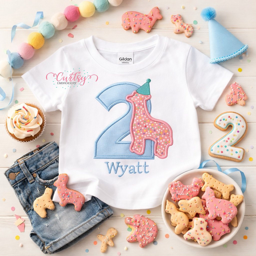 2nd Birthday Animal Cracker Applique logo 2