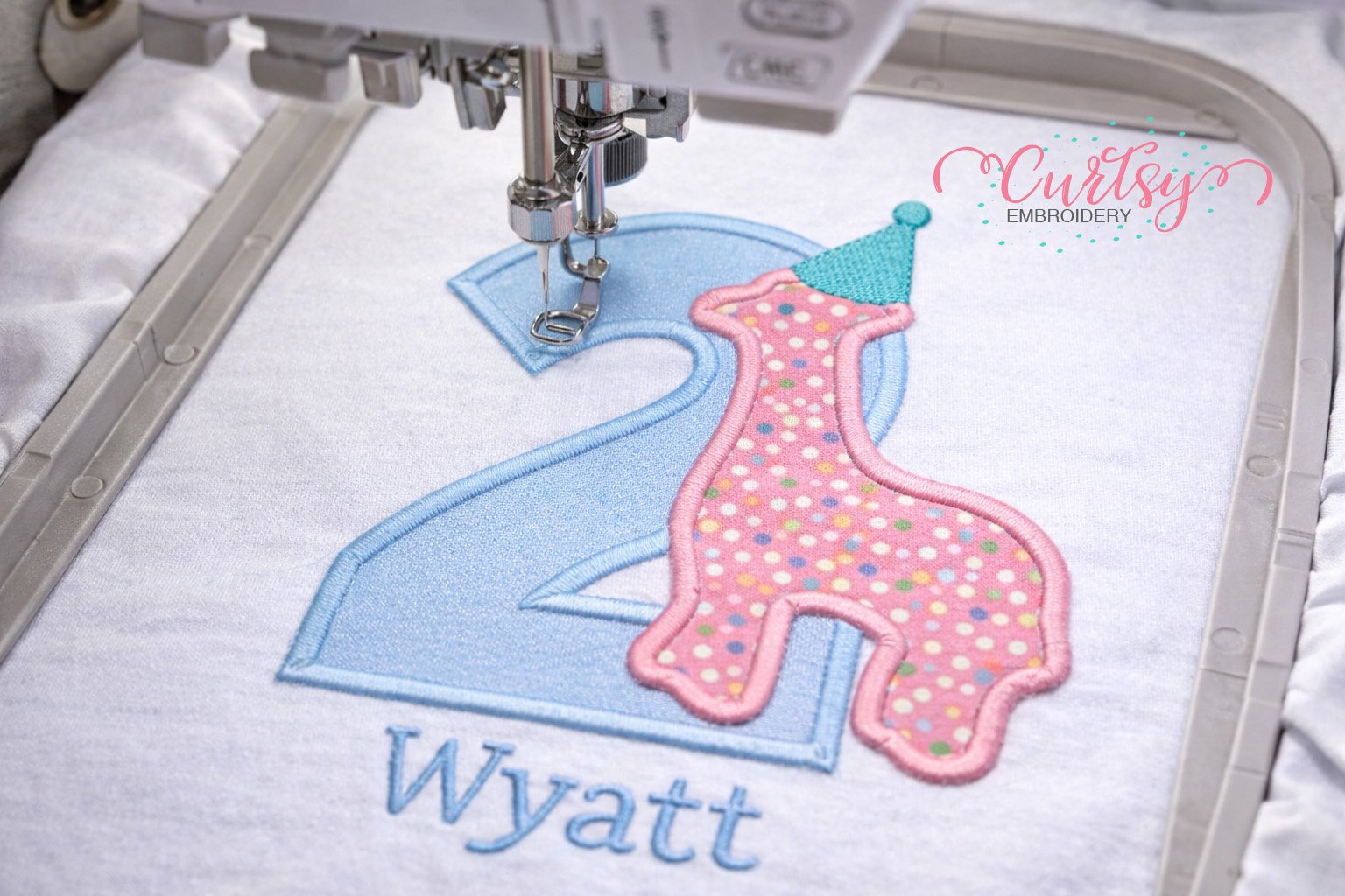 2nd Birthday Animal Cracker Applique logo 3