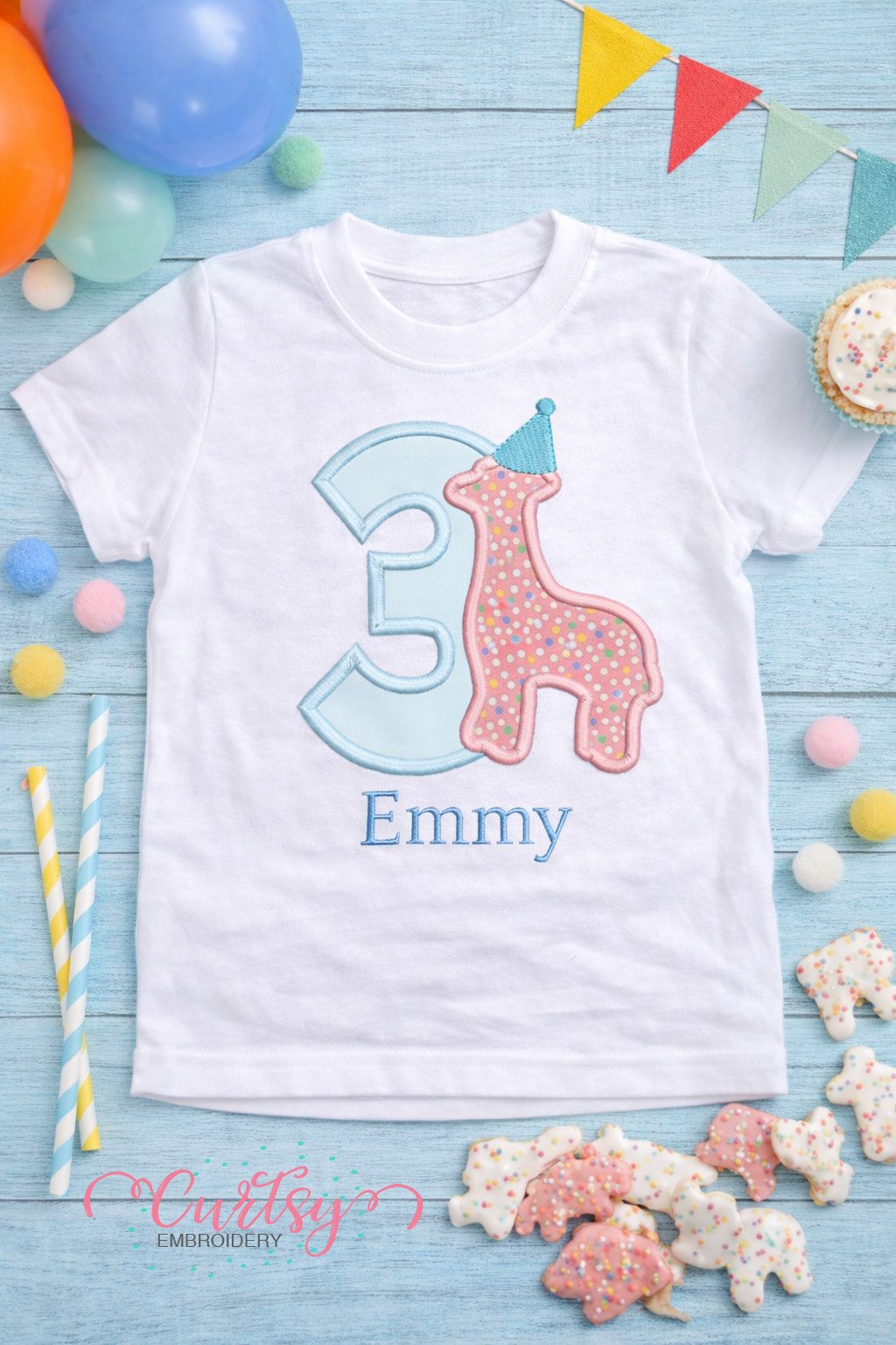 3rd Birthday Animal Cracker Applique Design logo 2 3rd Birthday Animal Cracker Applique Design logo 2