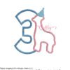 3rd Birthday Animal Cracker Applique Stitch Map