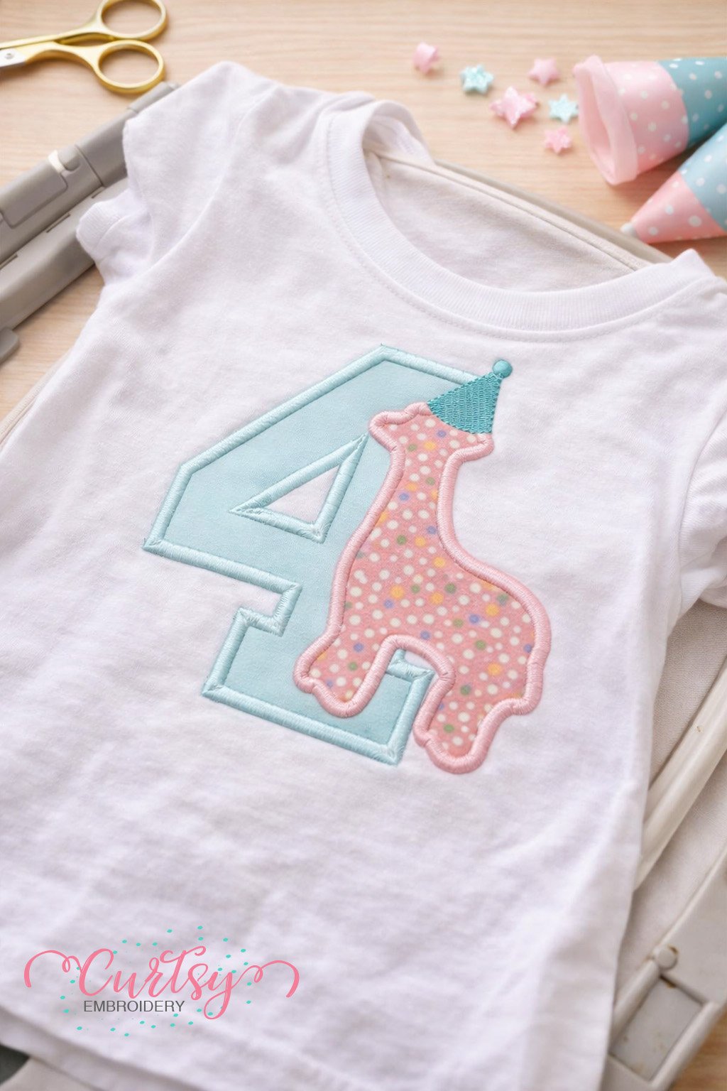 4th Birthday Animal Cracker Applique Design Logo 2 4th Birthday Animal Cracker Applique Design Logo 2