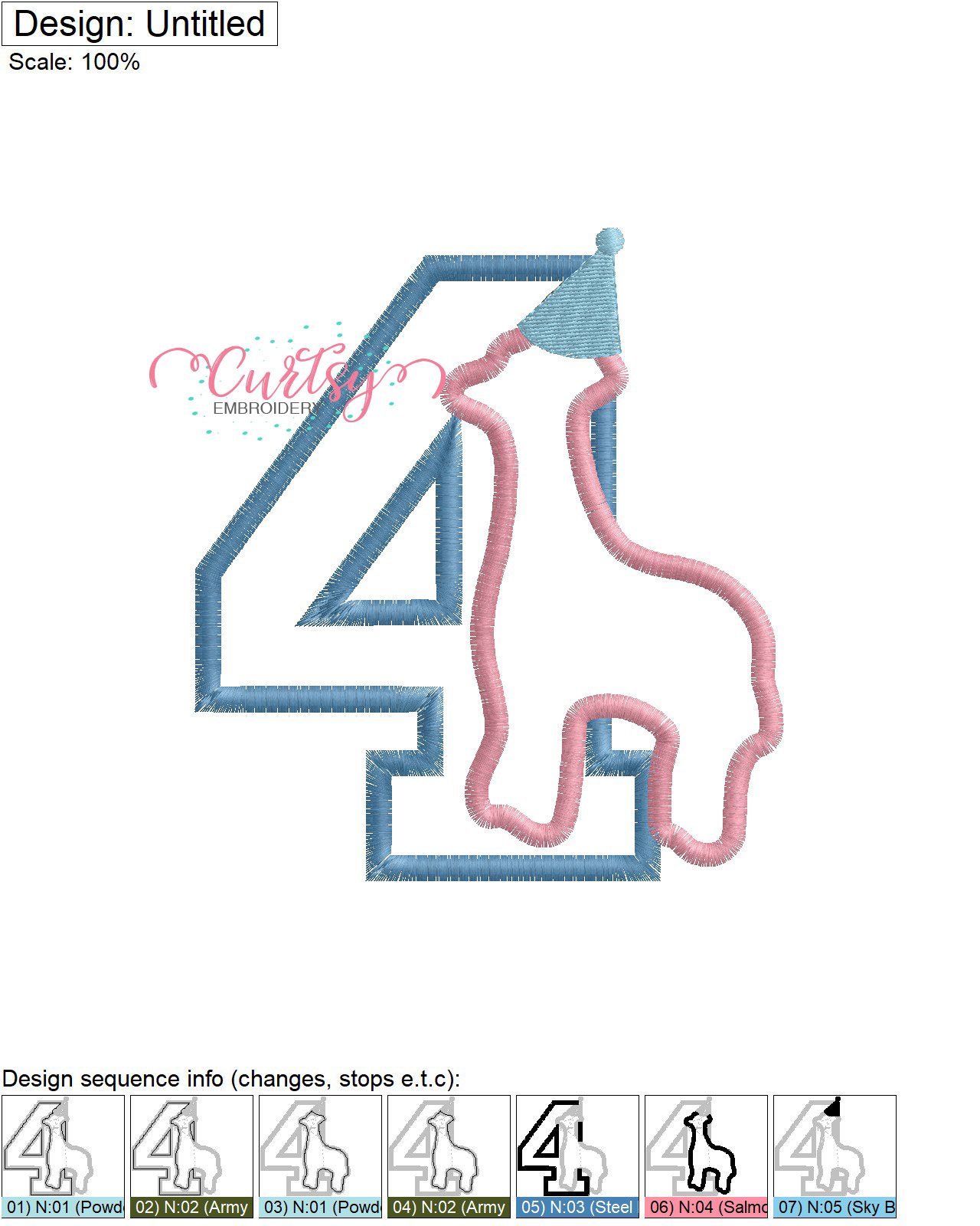 4th Birthday Animal Cracker Applique Stitch Map 4th Birthday Animal Cracker Applique Stitch Map