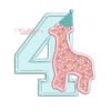 4th Bithday Animal Cracker Applique Design 4th Bithday Animal Cracker Applique Design