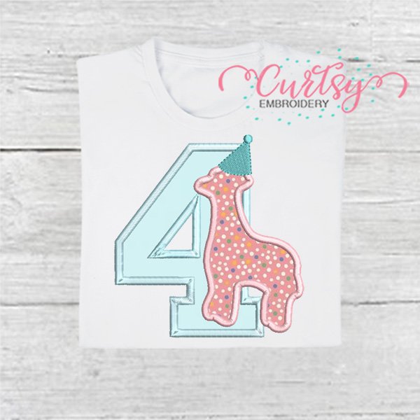 4th Bithday Applique Design 600 4th Bithday Applique Design 600