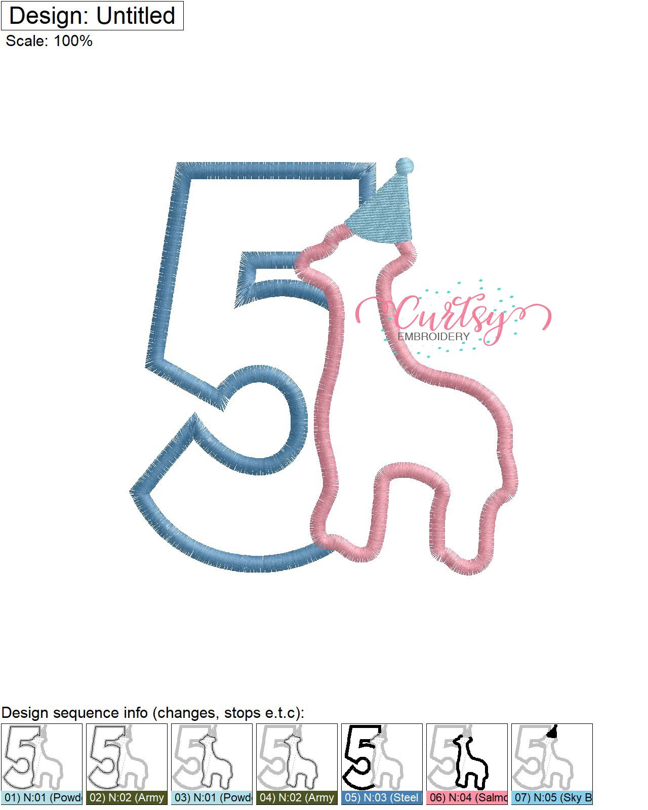 5 Animal Cracker Applique Stitch Map 5 Animal Cracker Applique Stitch Map