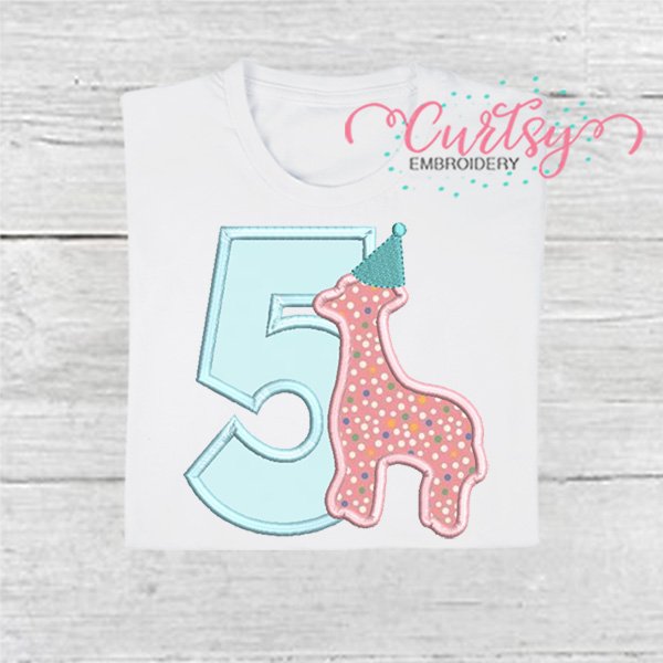 5th Birthday Animal Cracker Applique Design 600 5th Birthday Animal Cracker Applique Design 600