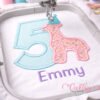 5th Birthday Animal Cracker Applique Design Logo 3
