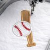 Baseball Bat and Ball Applique Design logo 1 Baseball Bat and Ball Applique Design logo 1