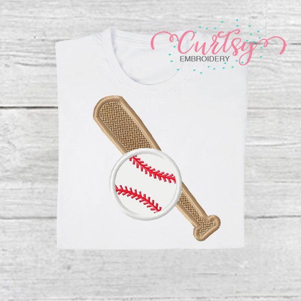 Bat and Ball Applique Design