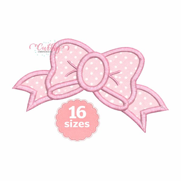 Bow Applique Embroidery Design Bow Applique Embroidery Design