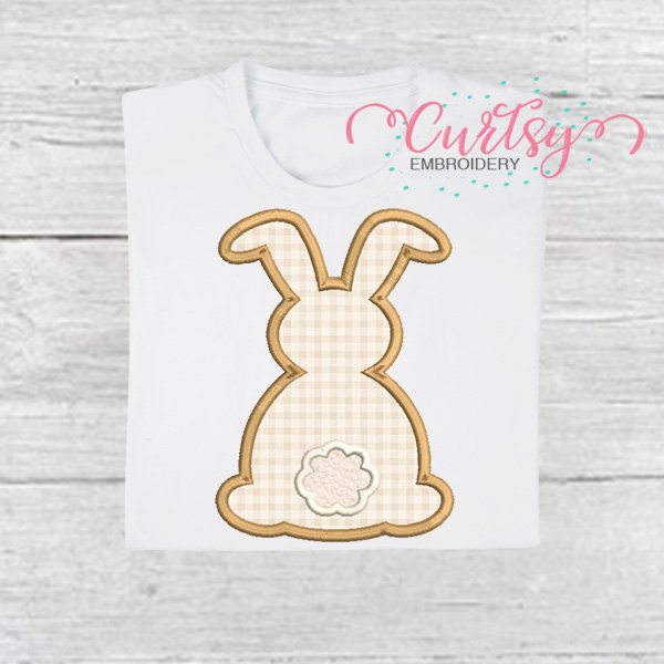 Bunny Silhouette Applique Design 600