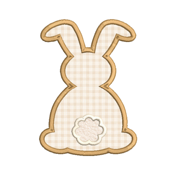 Bunny Silhouette Applique PNG