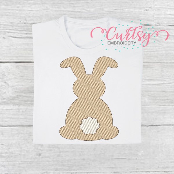 Bunny Silhouette Quick Stitch Embroidery Design 600