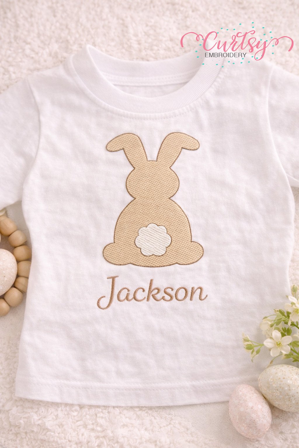 Bunny Silhouette Quick Stitch Embroidery Design logo 1