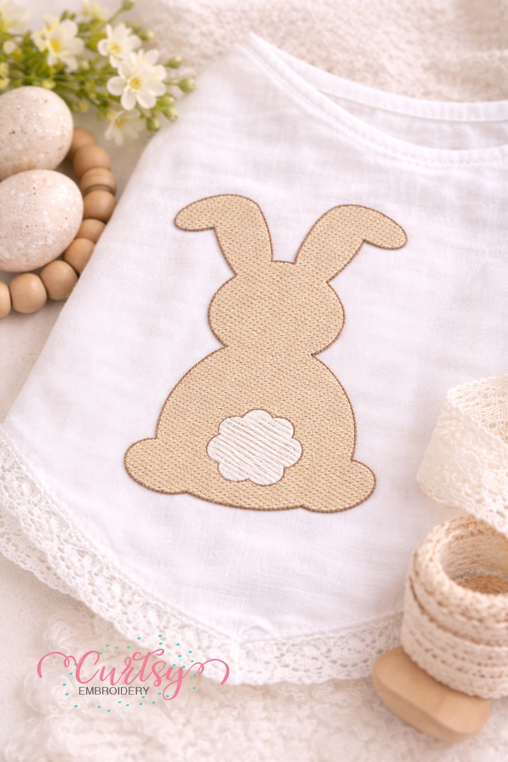 Bunny Silhouette Quick Stitch Embroidery Design logo 2