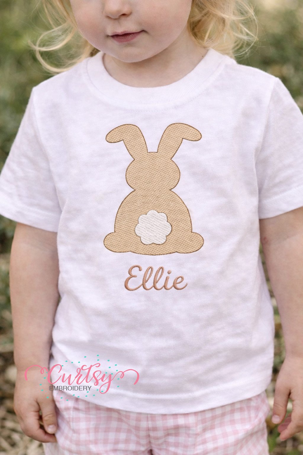Bunny Silhouette Quick Stitch Embroidery Design logo 3