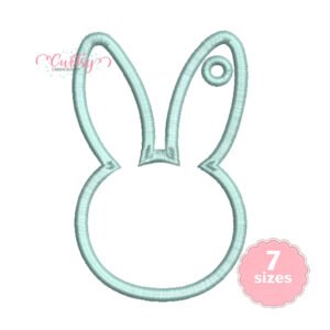 Bunny Tag Embroidery Design