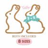 Chocolate Bunny Tag Combo Applique Design Chocolate Bunny Tag Combo Applique Design