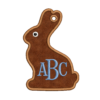 Chocolate Easter Bunny Applique Design PNG