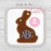 Chocolate Easter Bunny Tag Applique Embroidery Design 600 Chocolate Easter Bunny Tag Applique Embroidery Design 600