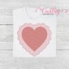 Heart Scalloped Quick Stitch Embroidery Design 600