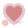 Heart Scalloped Quick Stitch Embroidery Design 600 2