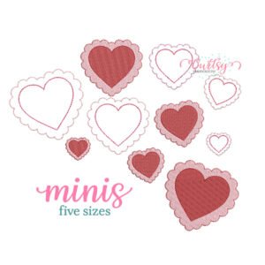 Mini Heart Scalloped Design