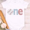 ONE Baseball Quick Stitch Embroidery Design logo 2