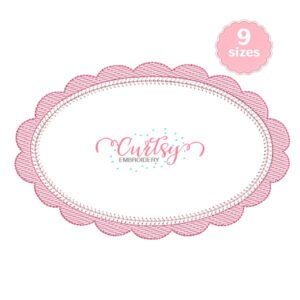 Scalloped Oval Frame Quick Stitch