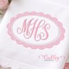 Quick Stitch Scalloped Oval Frame Embroidery Design Logo 3 Quick Stitch Scalloped Oval Frame Embroidery Design Logo 3
