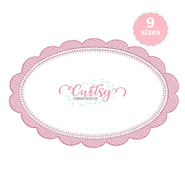 Quick Stitch Scalloped Oval Frame Quick Stitch Scalloped Oval Frame