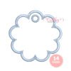 Round Scalloped Tag Applique Design Round Scalloped Tag Applique Design