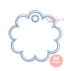Scalloped Circle Tag Embroidery