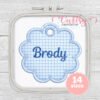 Round Scalloped Tag Applique Design 600 Round Scalloped Tag Applique Design 600