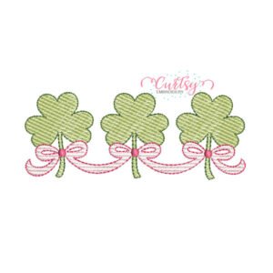 Shamrock Bows Trio Sketch Fill