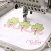 Shamrock Bows Trio Quick Stitch Embroidery Design logo 2