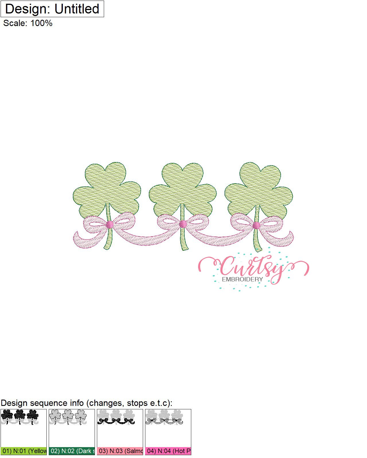 Shamrock Bows Trio Quick Stitch Map 72 Shamrock Bows Trio Quick Stitch Map 72